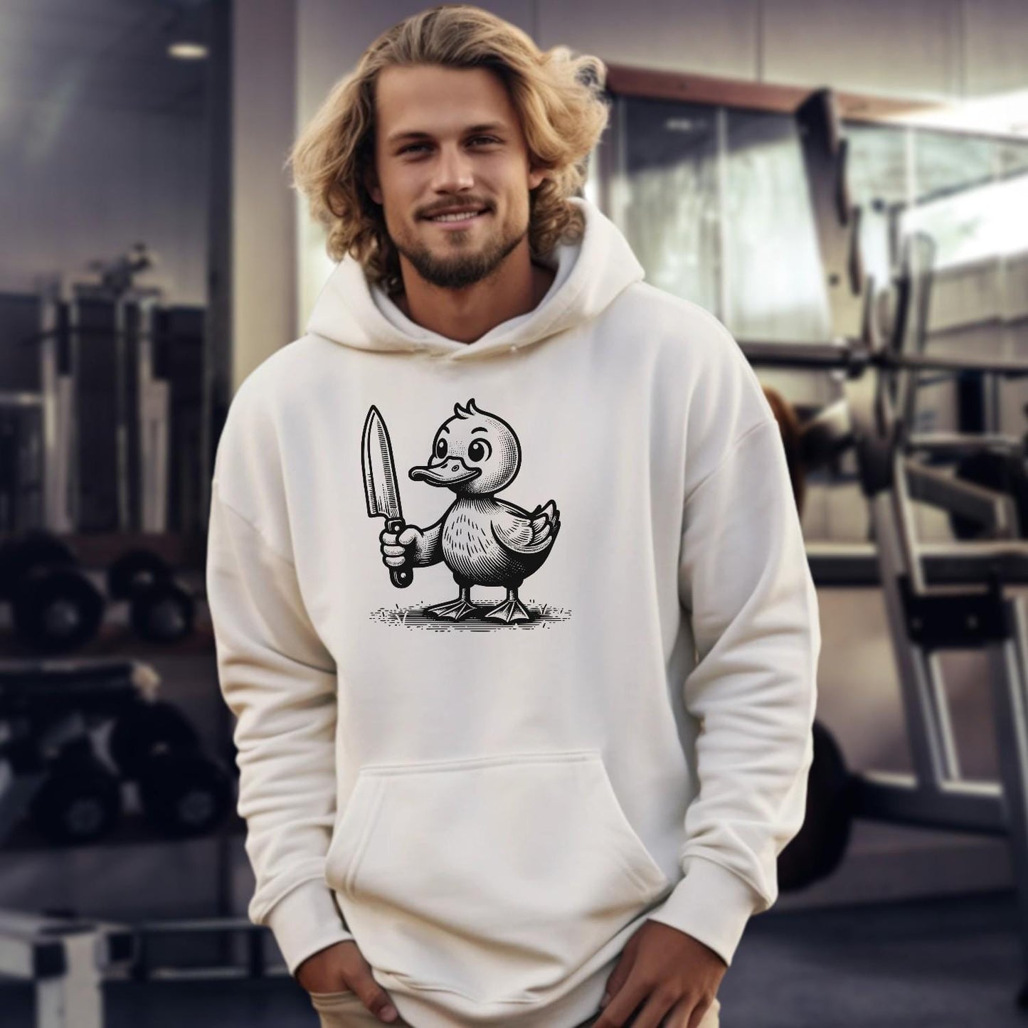 "Bold gym hoodie for athletes featuring inspiring graphic design. Modern fit, comfortable, versatile for workouts or casual wear."