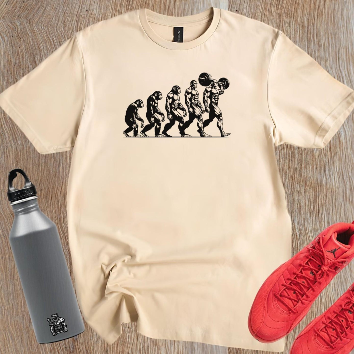 "Dynamic gym T-shirt featuring a bold motivational graphic, designed for comfort and style during workouts and casual outings."