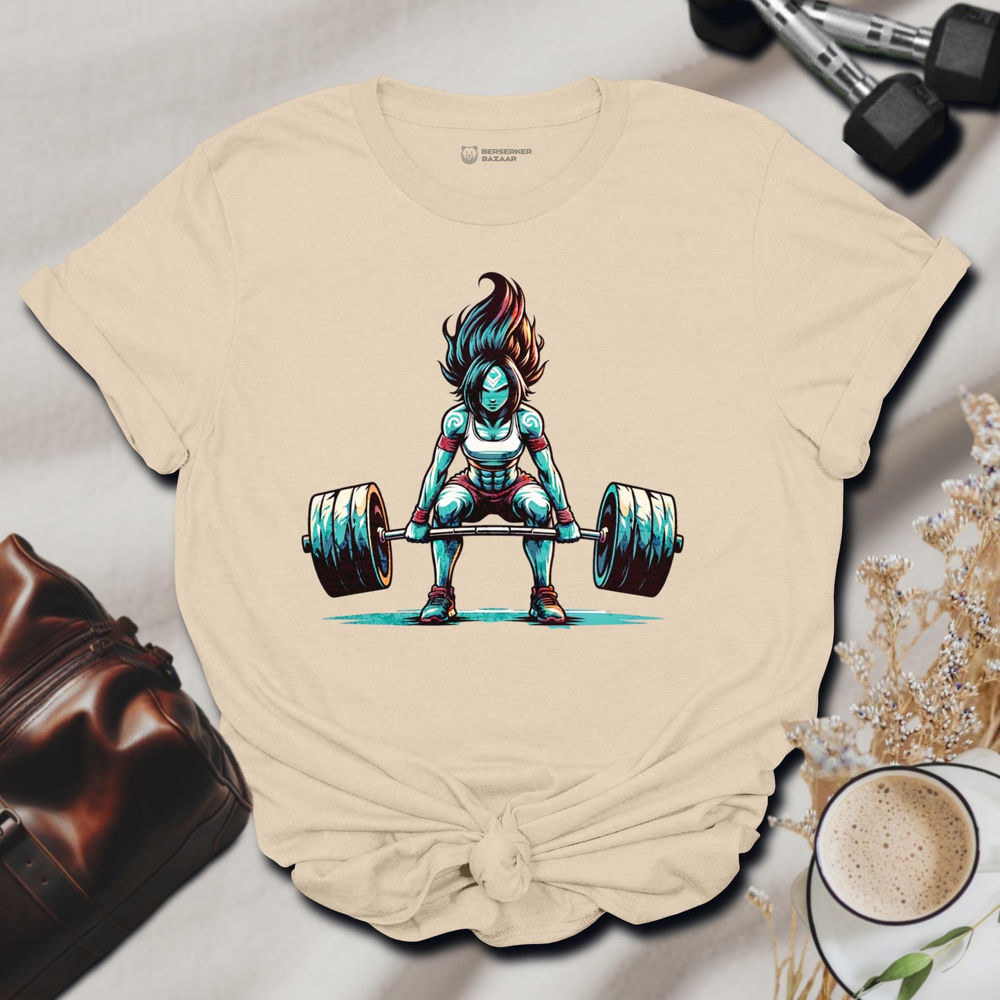 Stylish Sand Beige Gym Shirt for Women
