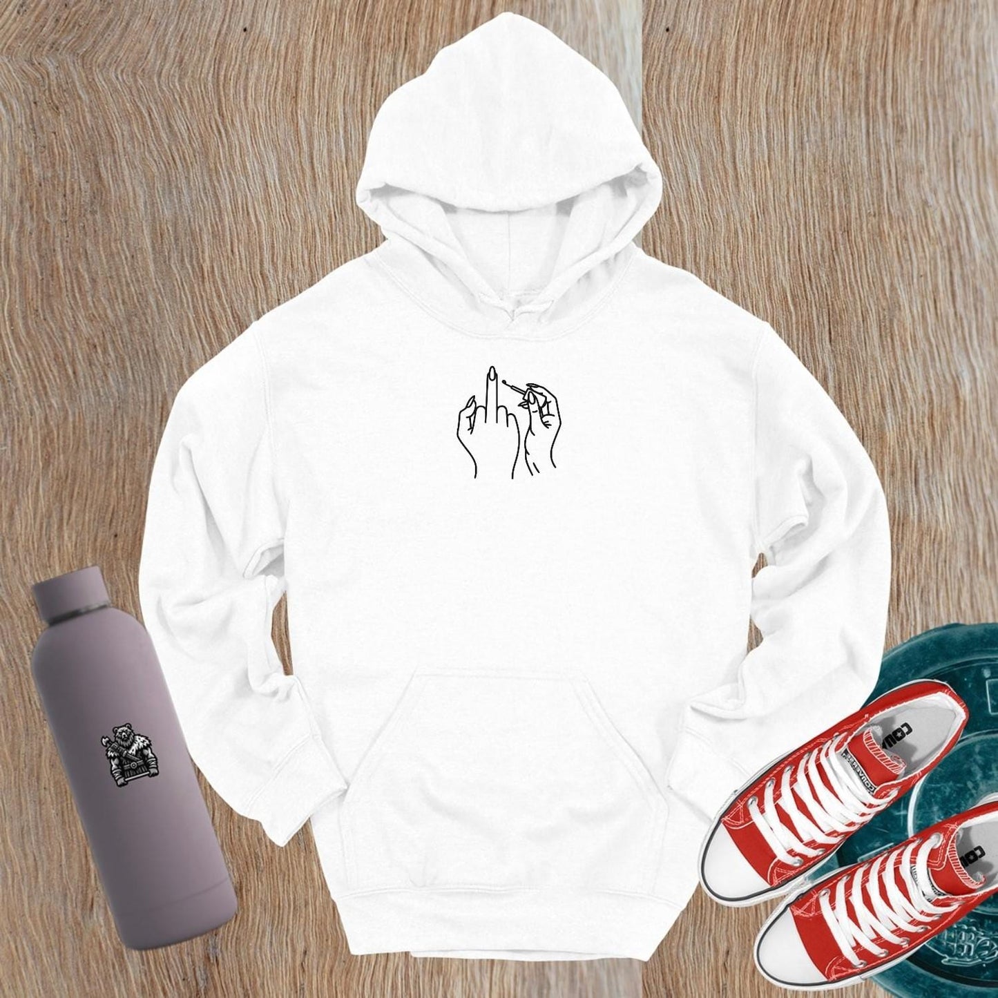 "Dynamic gym hoodie featuring a bold strength graphic, relaxed fit for comfort, ideal for workouts and stylish daily wear."
