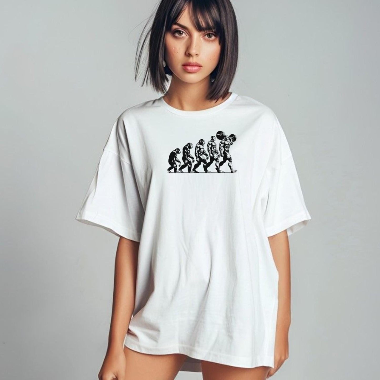 "Dynamic gym T-shirt featuring a bold motivational graphic, designed for comfort and style during workouts and casual outings."