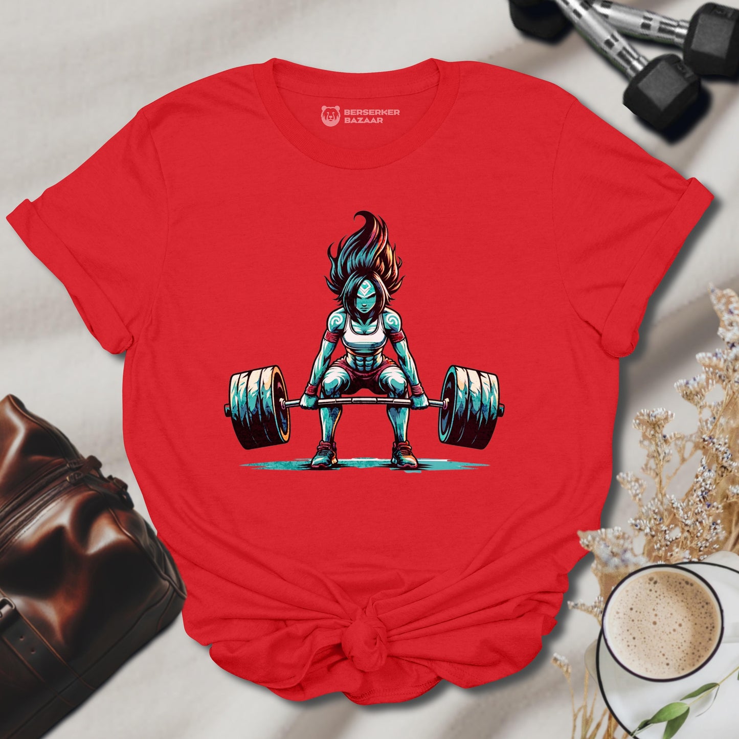 Stylish Red Gym Shirt for Women