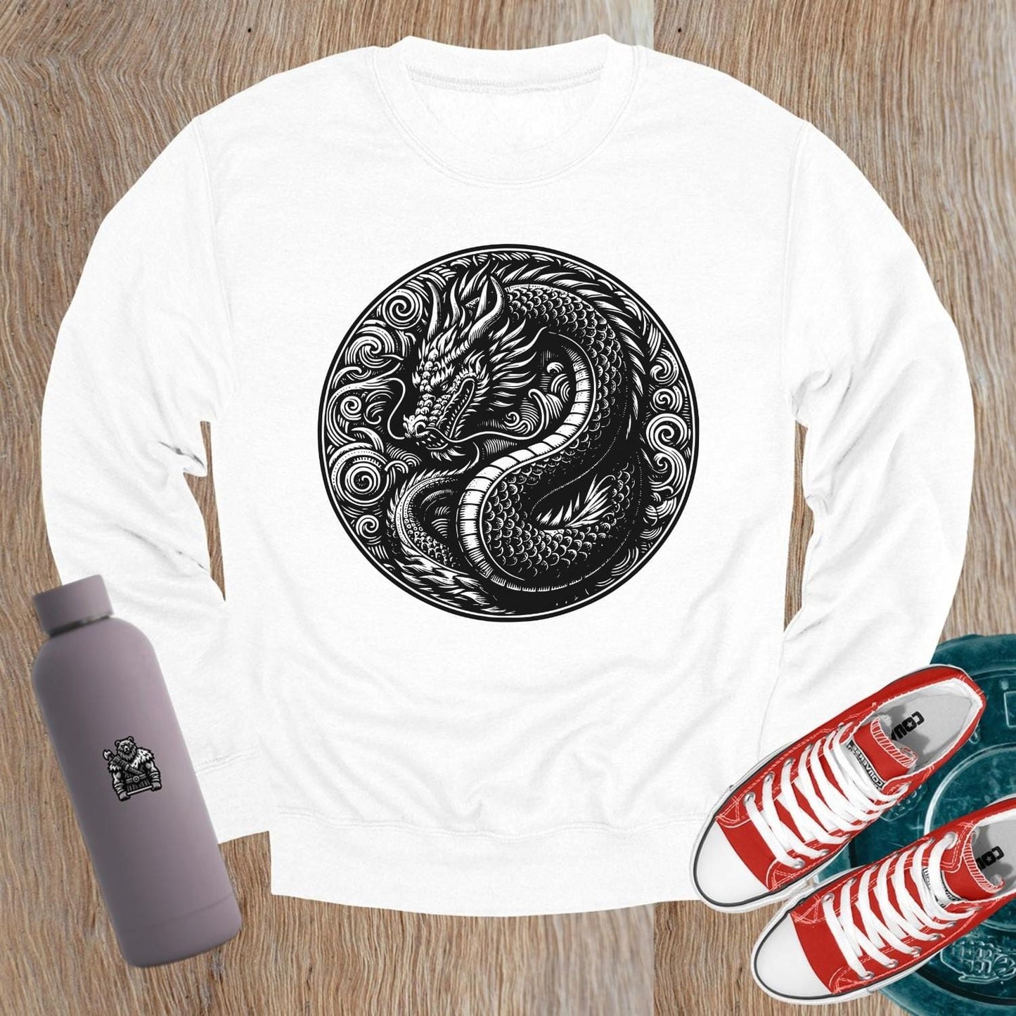 "Bold gym sweatshirt with inspiring design, relaxed fit, perfect for workouts and casual outings. Elevate your fitness wardrobe!"