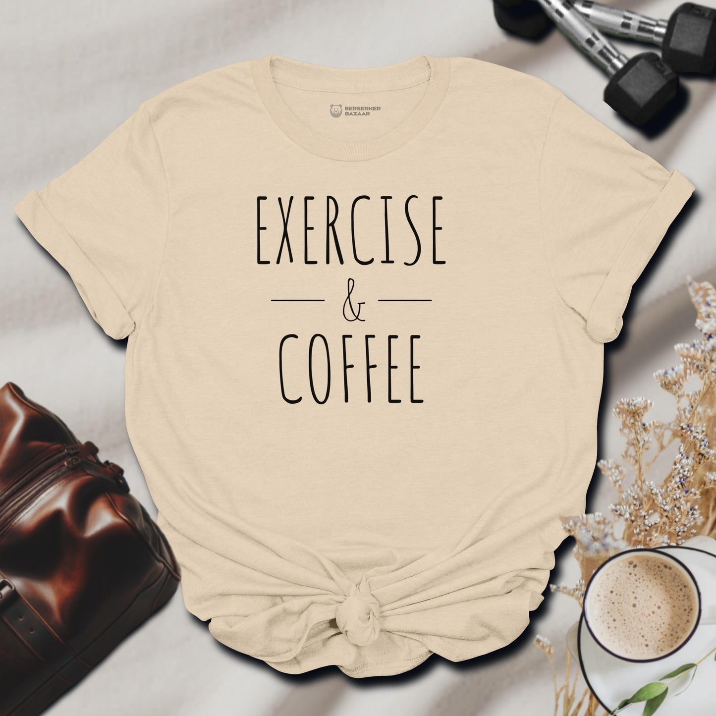 Stylish Sand Beige Gym Shirt for Women