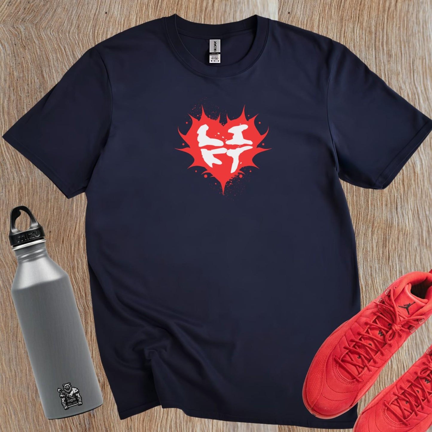 "Stylish gym T-shirt featuring a motivational graphic for fitness enthusiasts, perfect for workouts, running, or casual outings."