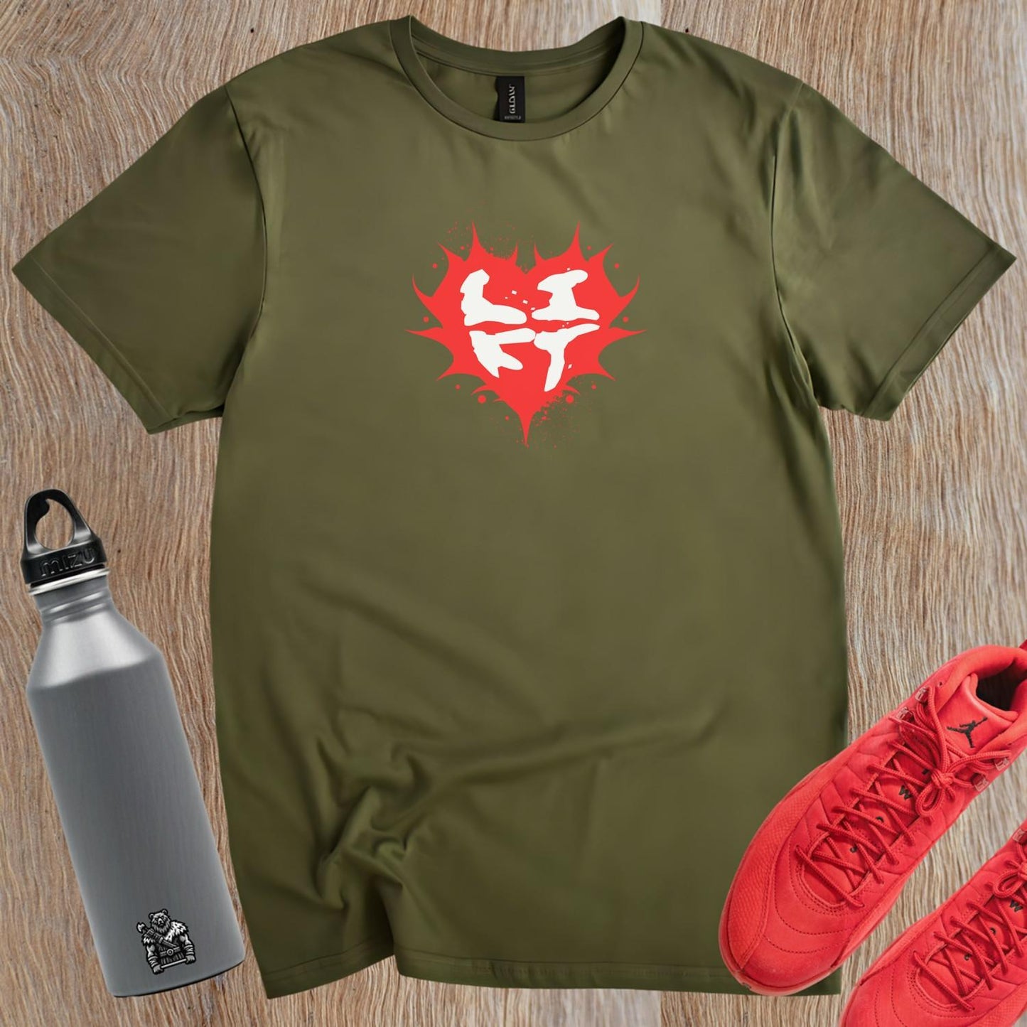 "Stylish gym T-shirt featuring a motivational graphic for fitness enthusiasts, perfect for workouts, running, or casual outings."