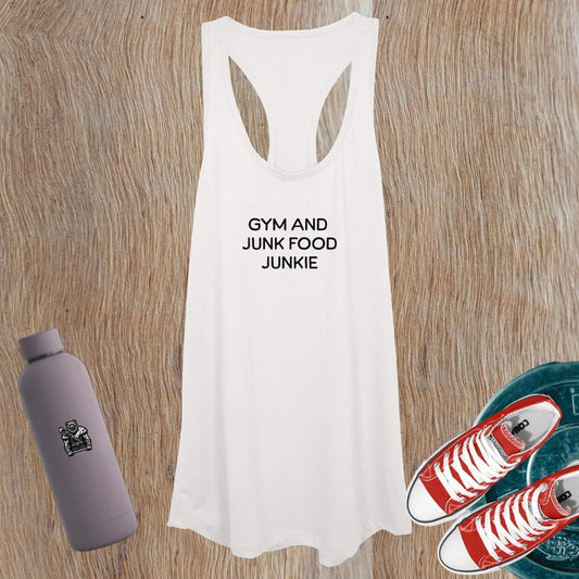 "Stylish women's gym tank top, featuring a sleek silhouette, empowering design, perfect for yoga or high-intensity workouts."