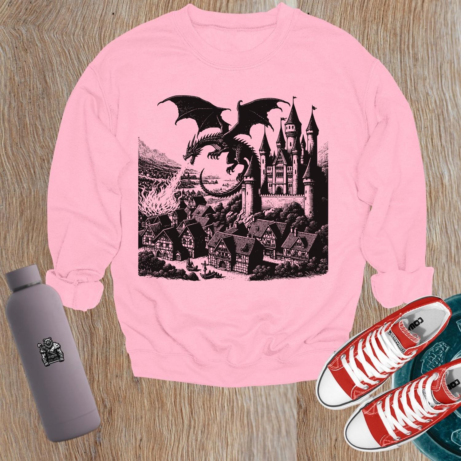 "Stylish gym sweatshirt featuring a bold graphic design that embodies strength and motivation, perfect for workouts or casual wear."