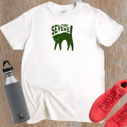 "Fun graphic gym T-shirt featuring a playful cat design, ideal for fitness enthusiasts and cat lovers, adding style to workouts."