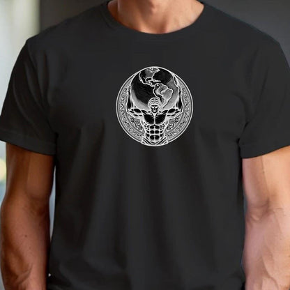 "Gym T-shirt showcasing a bold design that symbolizes strength and resilience, ideal for workouts or casual wear, empowering fitness goals."