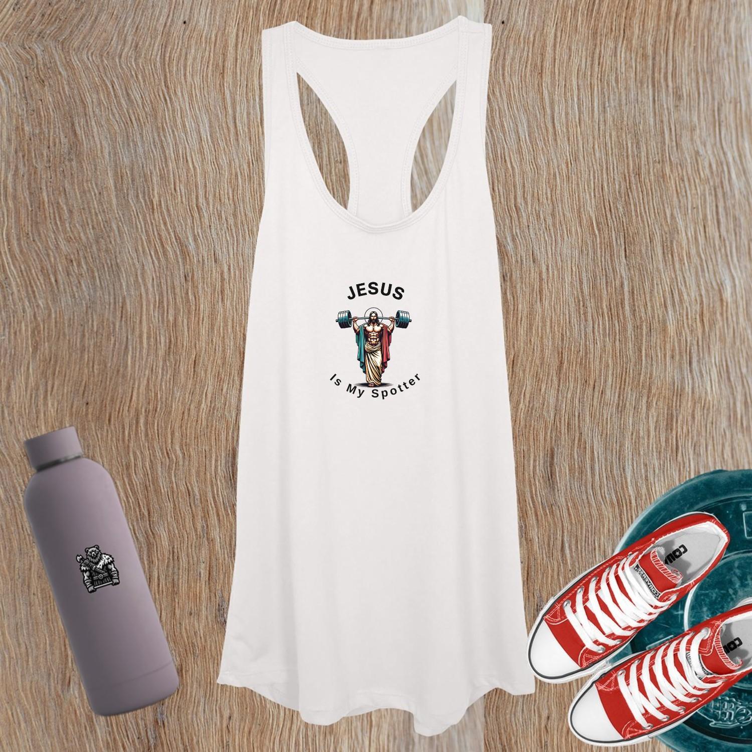 "Graphic women's tank top featuring bold design promoting strength and fitness, perfect for workouts or casual wear. Elevate your gym style!"