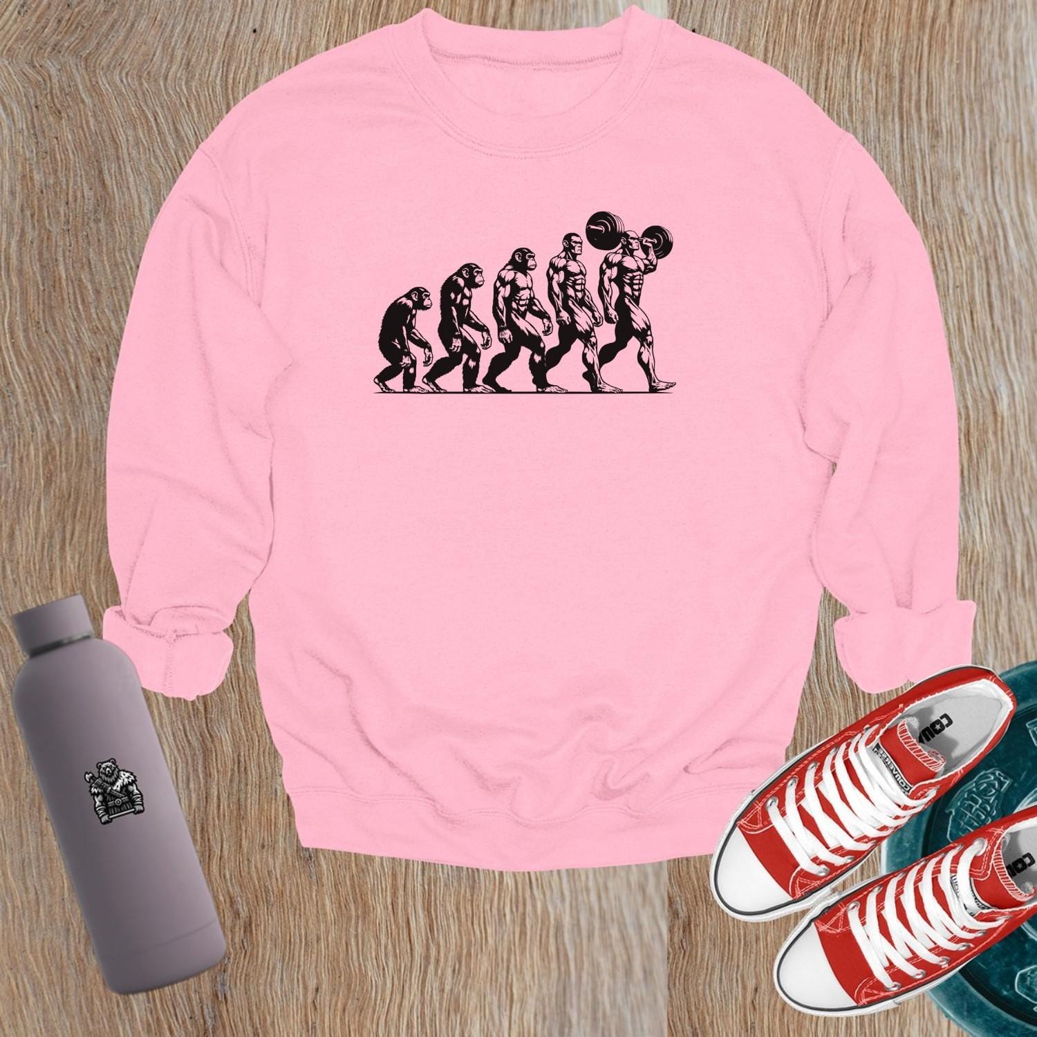 "Stylish gym sweatshirt featuring a bold motivational graphic, perfect for workouts, runs, or casual lounging, inspiring fitness dedication."