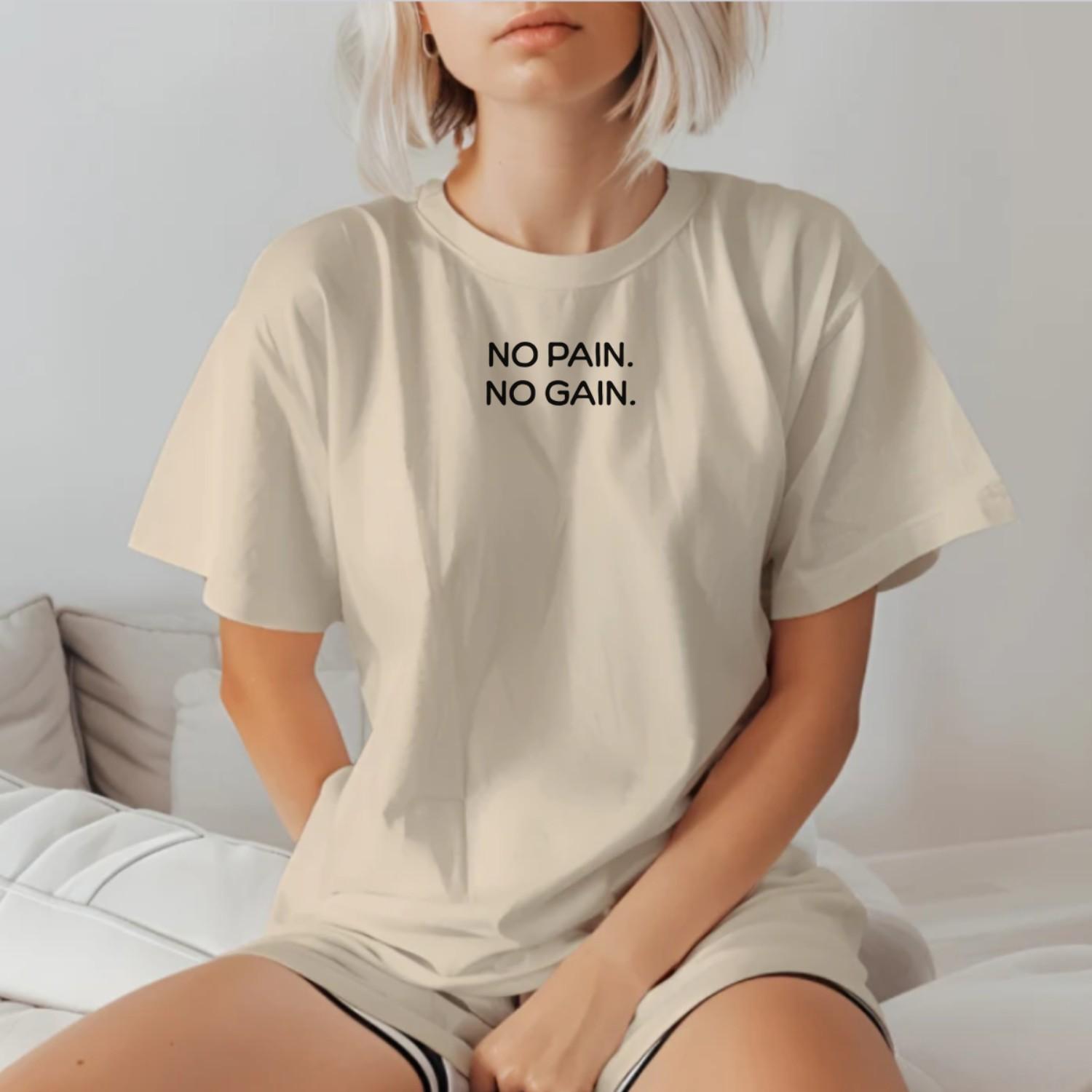 Alt text: "Stylish Gym Vibes T-Shirt featuring motivational graphic for fitness enthusiasts, perfect for workouts or casual outings, paired with leggings or shorts."
