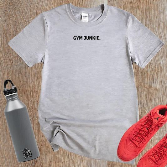 "Bold gym T-shirt with motivational graphic, perfect for workouts. Combines comfort and style for fitness enthusiasts. Elevate fitness!"
