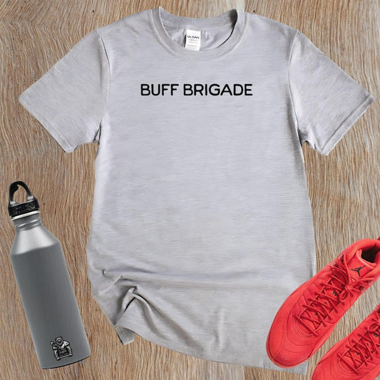 "Bold gym T-shirt with motivational graphic design, perfect for fitness enthusiasts. Stylish and versatile for workouts and casual wear."