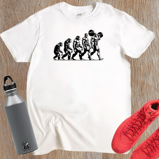 "Dynamic gym T-shirt featuring a bold motivational graphic, designed for comfort and style during workouts and casual outings."