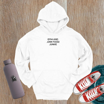 "Stylish gym hoodie with bold design, ideal for workouts; relaxed fit for comfort and movement, perfect for fitness and casual wear."