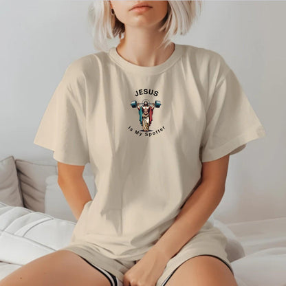"Bold gym T-shirt showcasing 'Unleash Your Inner Strength' design, perfect for fitness enthusiasts seeking comfort and motivation."