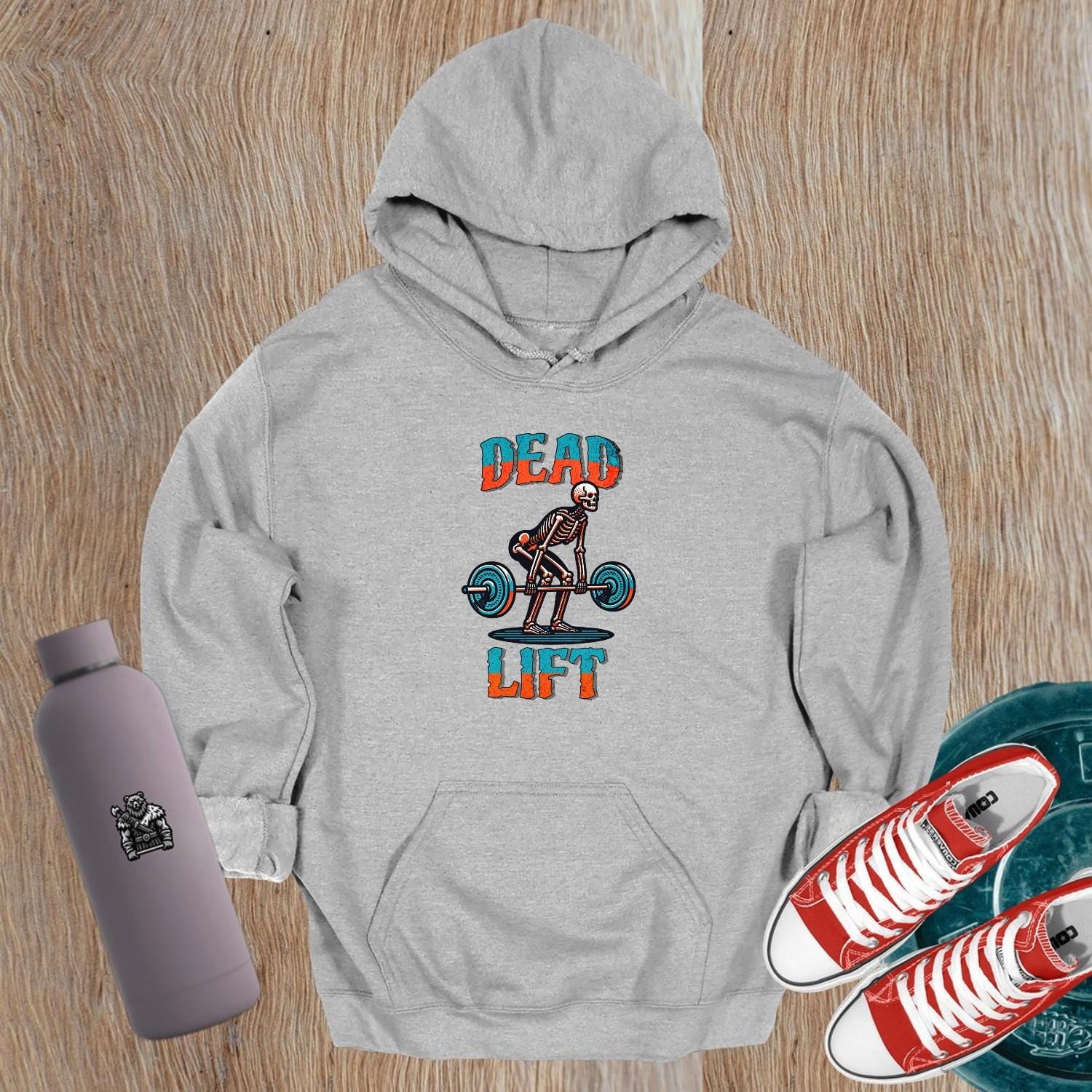 "Black gym hoodie featuring a striking skeleton graphic symbolizing strength and determination, perfect for fitness enthusiasts and workouts."
