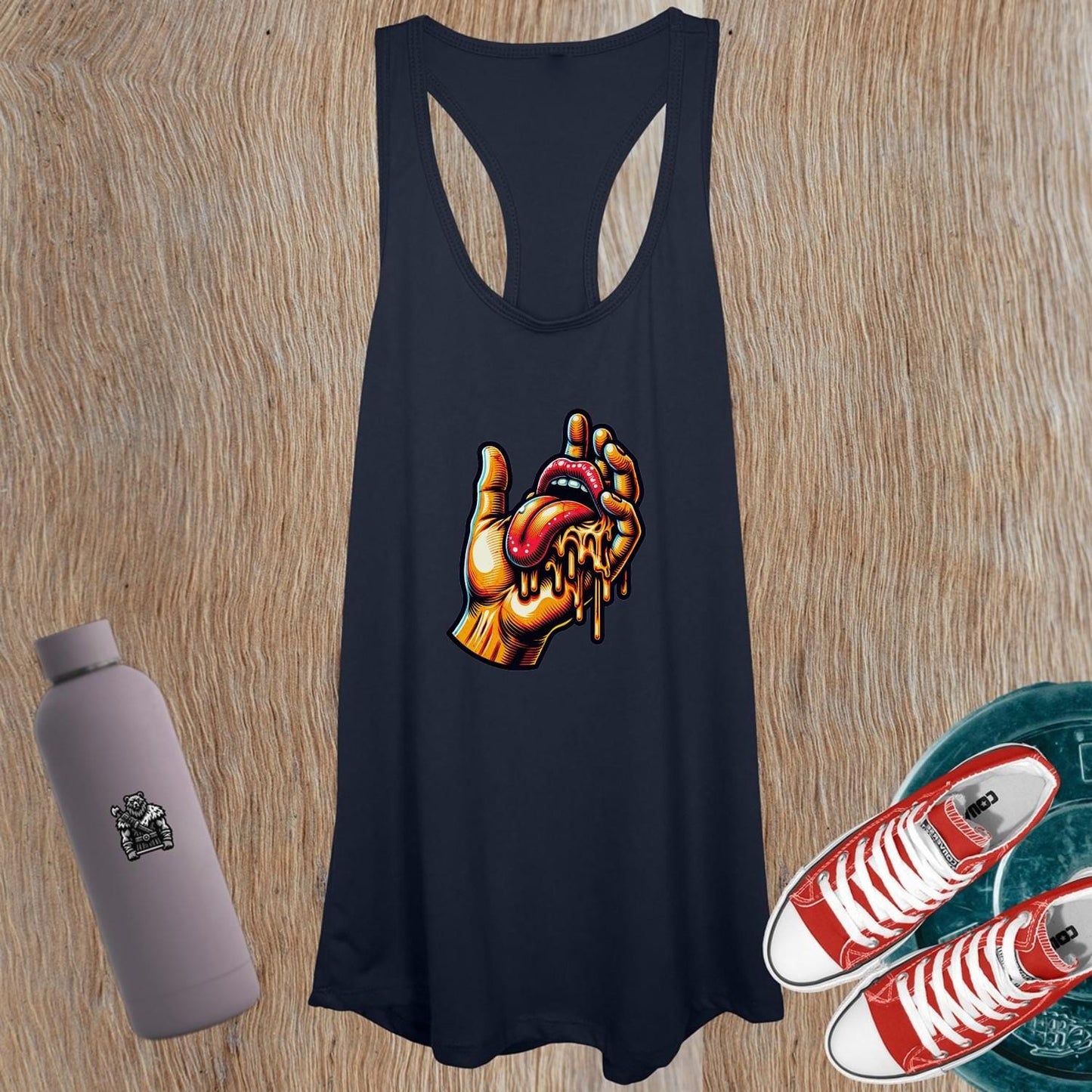 "Colorful Women's Tank Top featuring bold graphic design, perfect for gym workouts or casual lounging. Ideal for boosting confidence."